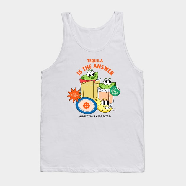 Tequila Lover Drink Drinking Shots Party Fiesta Tank Top by Tip Top Tee's